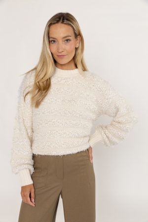 Gebreide pull met lurex