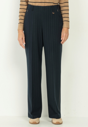 Parigi - Brede gestreepte broek op elastiek