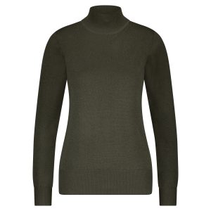 Turtle sparkle kaki opstaande kraag