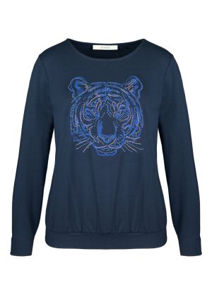 Flavia - T-shirt met tijger in pailletten