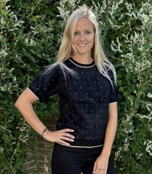 Pluche pull met korte mouwen