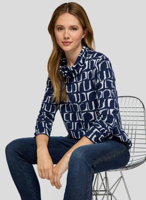 T-shirt met pull met hangkraag op stropje