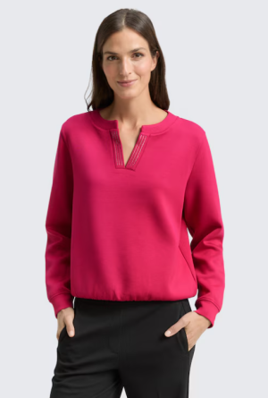 Scuba-sweatshirt met strass-steentjes