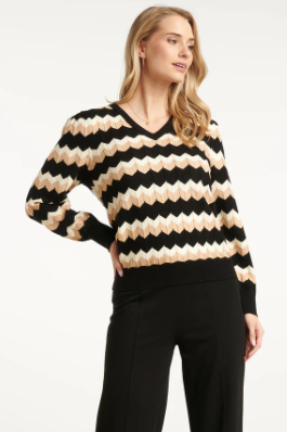 Fijne trui met v-hals