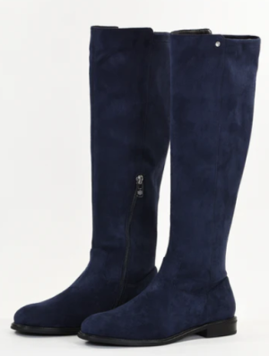 Jacinthe lange platte daimlook laarzen