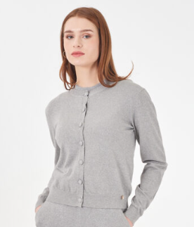 Korte fijne gilet met lurex